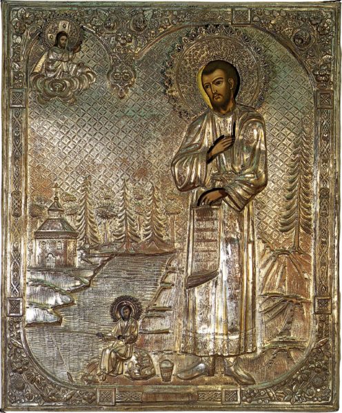 икона Симеон Верхотурский в окладе