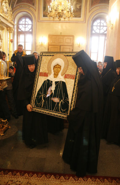 икона Матроны Московской в храме