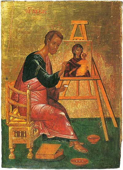 Лука, пишущий икону Богородицы