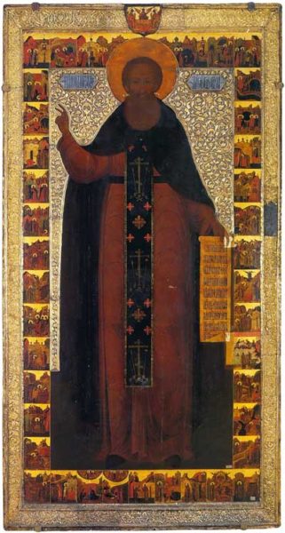 икона Александра Свирсктого в 39 клеймах
