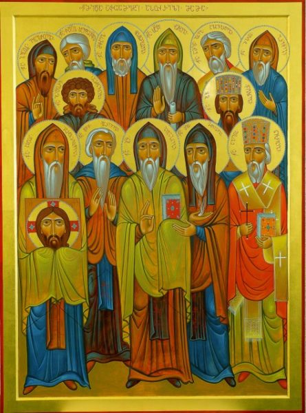 Икона 13 святых сирийских монахов