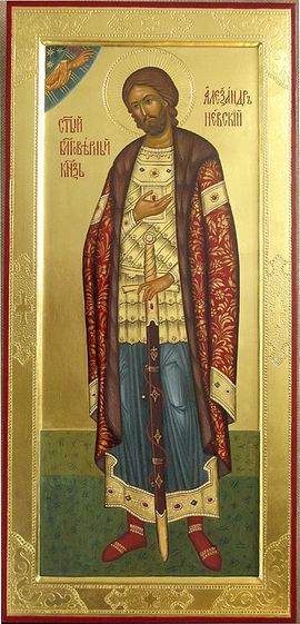 Икона св.блг.князя Александра Невского, написанная в мастерской Данилова монастыря