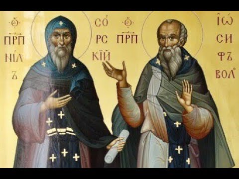 икона Нил Сорский и Иосиф Волоцкий