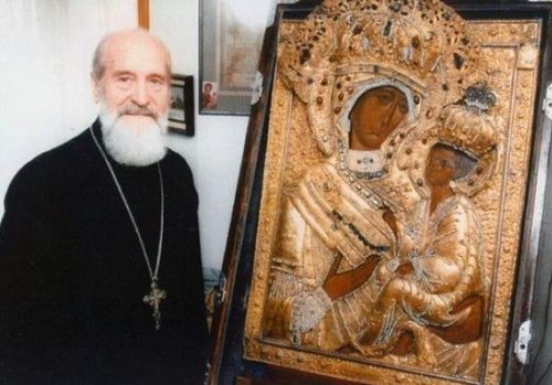 Сергий Гарклавс с Тихвинской иконой Божией Матери