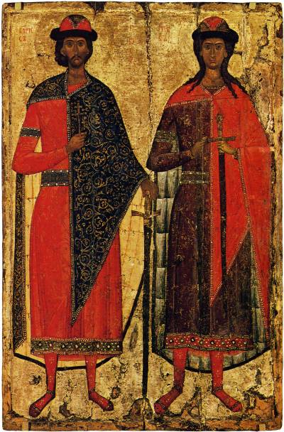 Борис и Глеб (в крещении Роман и Давид) († 1015)