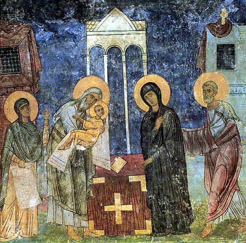 реска Спасо-Преображенского собора Мирожского монастыря. Около 1156 г. Псков