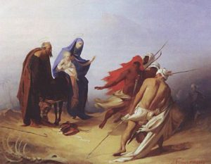 Бегство Святого семейства в Египет. А. Бейдеман. 1853 г.