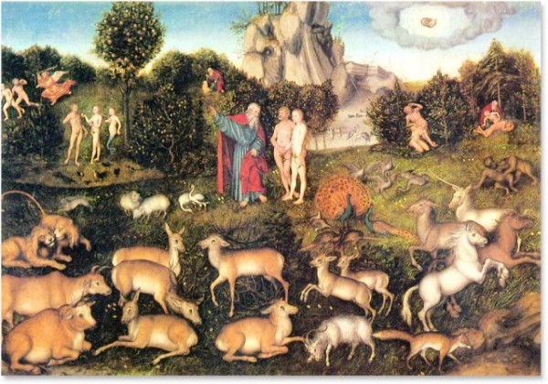 Адам и Ева в Райском саду, Лукас Кранах