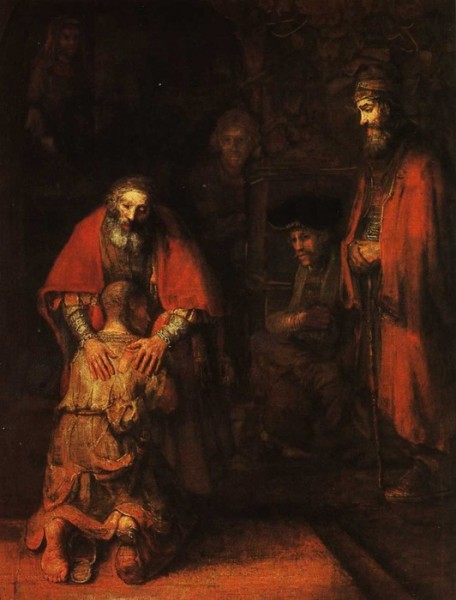 Возвращение блудного сына. Рембрандт. Фрагмент. 1666/1669