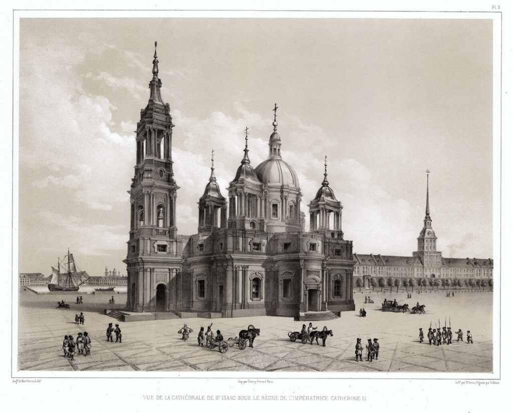 Вторая постройка Исаакиевского собора. Архитектор Г.Маттарнови