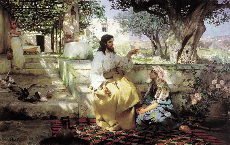 Христос у Марфы и Марии Г.И. Семирадского