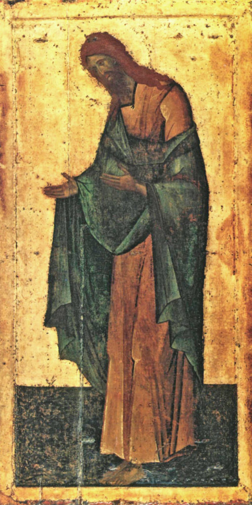 Иоанн Креститель. 1405 Цикл деталей икон деисусного чина иконостаса Благовещенского собора Московского Кремля