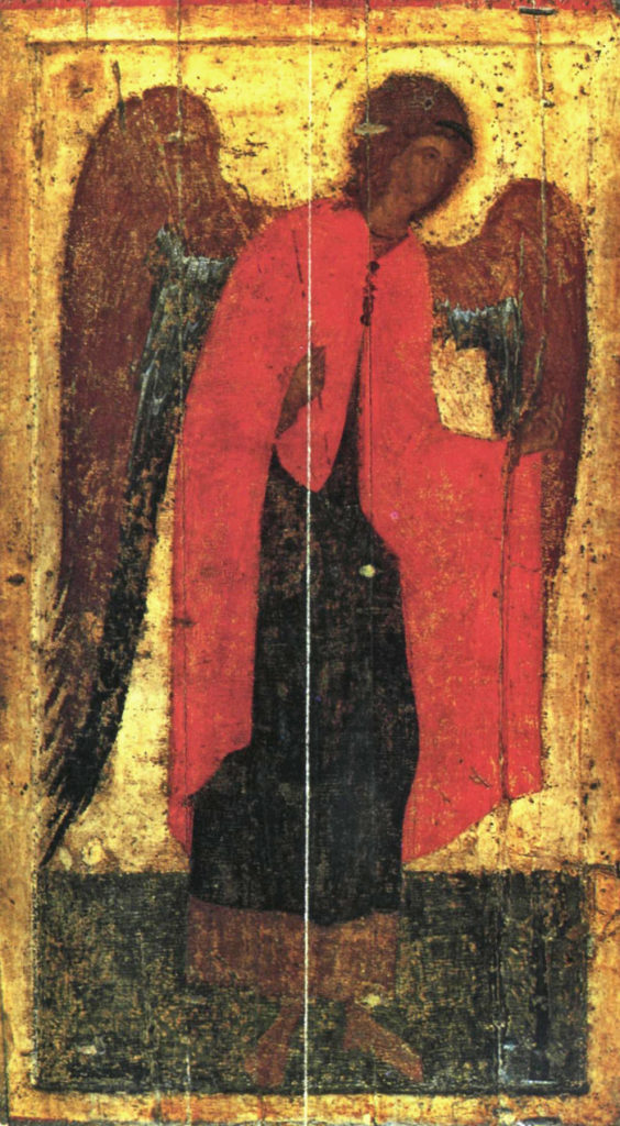 Архангел Михаил. 1405 Цикл деталей икон деисусного чина иконостаса Благовещенского собора Московского Кремля