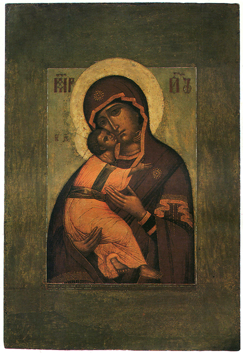 Владимирская икона Божией Матери. 1662 г. Государственный Русский музей