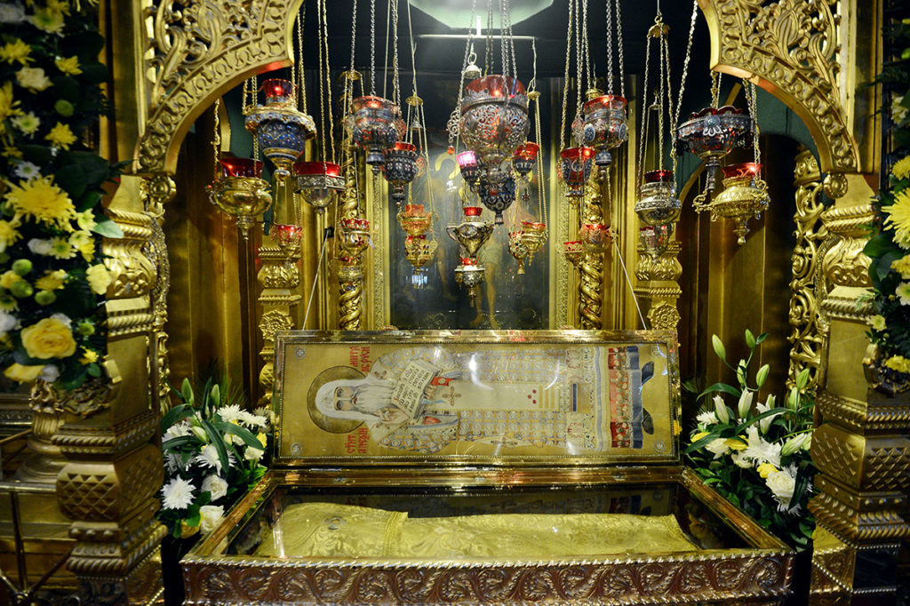 Мощи святителя Алексия Московского в Богоявленском соборе
