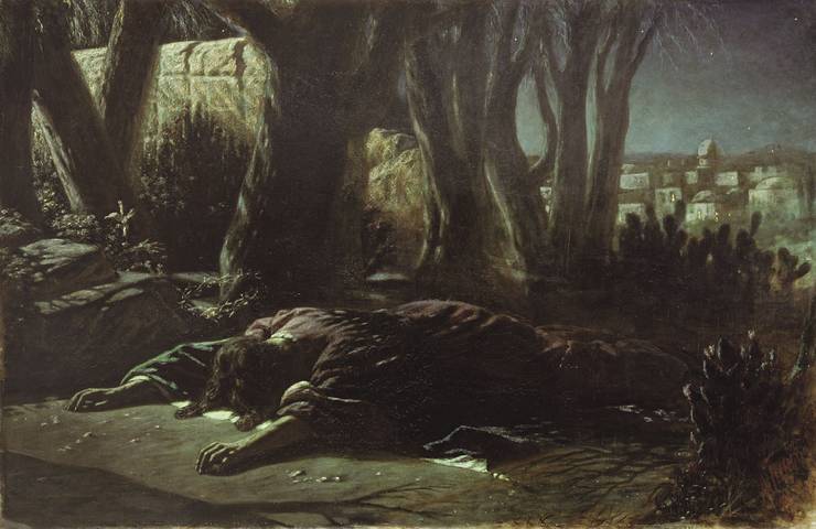 Христос в Гефсиманском саду. В. Г. Перов. 1878 г. Холст. Масло. 151,5х238. Государственная Третьяковская галерея. Москва