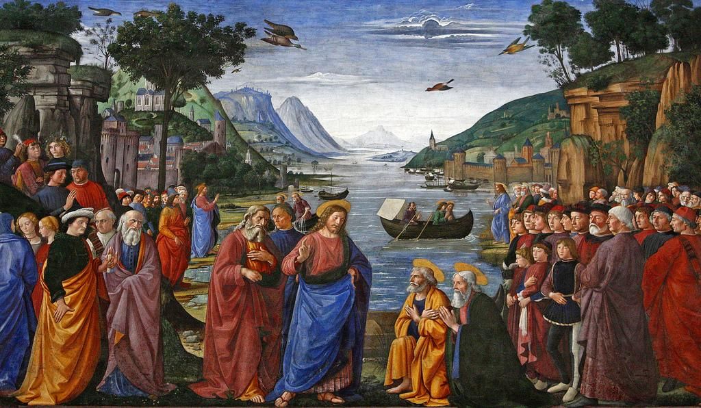 Призвание апостолов-фреска итальянского художника эпохи Возрождения Доменико Гирландайо, выполненная в 1481-1482 годах и расположенная в Сикстинской капелле Рима